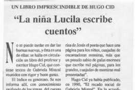 "La niña Lucila escribe cuentos"  [artículo] F. Q.