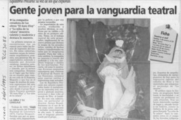 Gente joven para la vanguardia teatral  [artículo] Yolanda Montecinos.