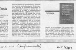 El principio del conocimiento en Tomás de Aquino  [artículo] Fernando Moreno.
