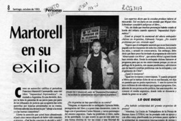 Martorell en su exilio  [artículo] Maritza Campos.