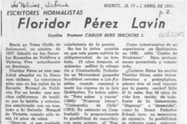 Floridor Pérez Lavín  [artículo] Carlos René Ibacache.
