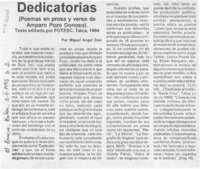 Dedicatorias  [artículo] Miguel Angel Díaz.
