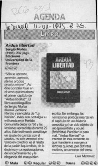 Ardua libertad  [artículo] Lina Meruane.