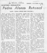 Pedro Alonzo Retamal  [artículo] Carlos René Ibacache.