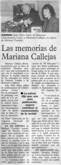 Las Memorias de Mariana Callejas