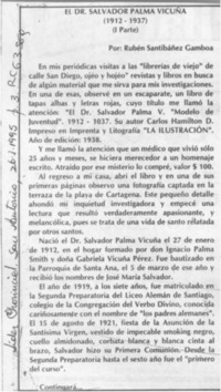 El Dr. Salvador Palma Vicuña  [artículo] Rubén Santibáñez Gamboa.