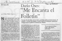 "Me encanta el folletín"  [artículo] Pedro Pablo Guerrero.