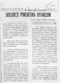Dolores Pincheira Oyarzún  [artículo] José Vargas Badilla.