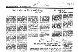 Sino e ideal de Horacio Quiroga  [artículo] Lot.