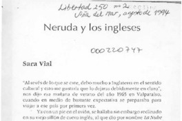 Neruda y los ingleses  [artículo] Sara Vial.