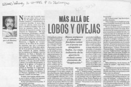 Más allá de lobos y ovejas  [artículo] Luis Sánchez Latorre.