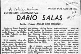 Darío Salas  [artículo] Carlos René Ibacache.