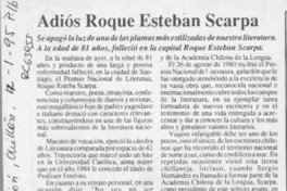 Adiós Roque Esteban Scarpa  [artículo] Francisco Martinic.