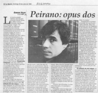 Peirano, opus dos  [artículo] Enrique Volpe.