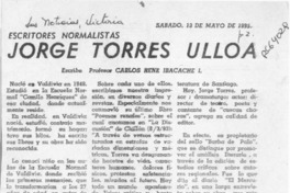 Jorge Torres Ulloa  [artículo] Carlos René Ibacache I.