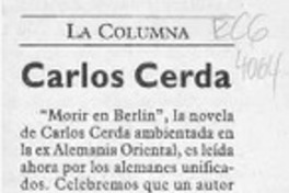 Carlos Cerda  [artículo] Antonio Rojas Gómez.