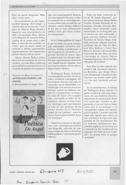 Antología poética de Angol  [artículo] Eugenio García-Díaz.