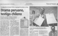Drama peruano, testigo chileno  [artículo] Rodolfo Arenas R.