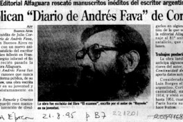 Publican "Diario de Andrés Fava" de Cortázar  [artículo].