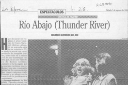 Río abajo (Thunder River)  [artículo] Eduardo Guerrero del Río.