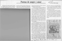 Poemas de sangre y amor  [artículo] Marino Muñoz Lagos.