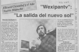"Wexipantv", "la salida del nuevo sol"  [artículo] Eduardo Henríquez O.