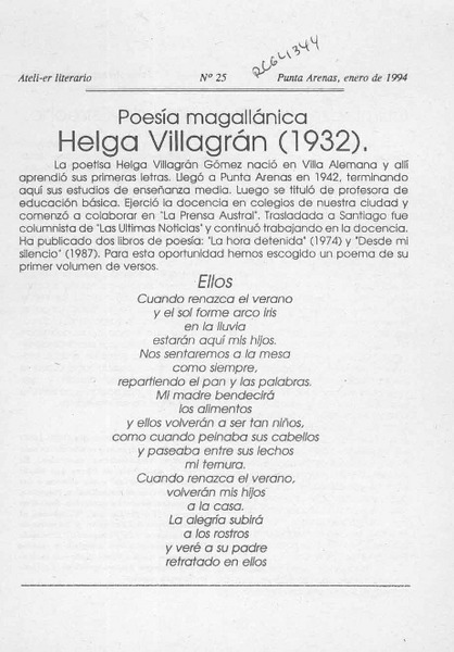 Helga Villagrán (1932)  [artículo].