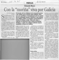 Con la "moriña" viva por Galicia  [artículo] Alejandra Gajardo.