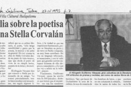 Tertulia sobre poetisa talquina Stella Corvalán  [artículo].