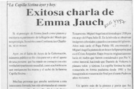 Exitosa charla de Emma Jauch  [artículo].