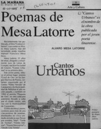 Poemas de Mesa Latorre  [artículo].