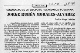 Jorge Rubén Morales-Alvarez  [artículo] Carlos Vega Letelier.