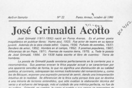 José Grimaldi Acotto  [artículo].