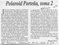 Polaroid porteña, toma 2  [artículo] Marcelo Novoa.