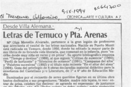 Letras de Temuco y Pta. Arenas  [artículo] Pedro Mardones Barrientos.