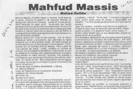 Mahfud Massis  [artículo] Matías Rafide.