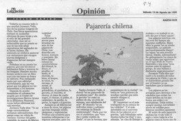 Pajarería chilena  [artículo] Martín Ruiz.