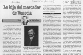 La hija del mercader de Venecia  [artículo] Rodrigo Pinto.