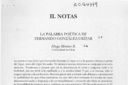 La palabra poética de Fernando González-Urízar