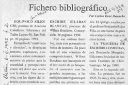 Fichero bibliográfico  [artículo]Carlos René Ibacache.