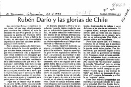 Rubén Darío y las glorias de Chile  [artículo] Lautaro Robles.