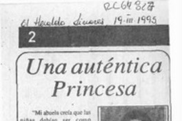 Una auténtica princesa  [artículo] Carola Rojas Leiva.