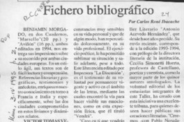 Fichero bibliográfico  [artículo] Carlos rené Ibacache.