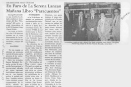 En faro de La Serena lanzan mañana libro "Paracuentos"  [artículo].