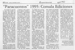 "Paracuentos" 1995, Comala Ediciones  [artículo] Luis Eduardo Aguilera.