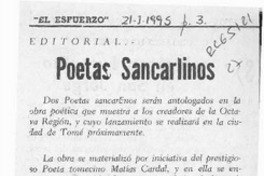 Poetas sancarlinos  [artículo].