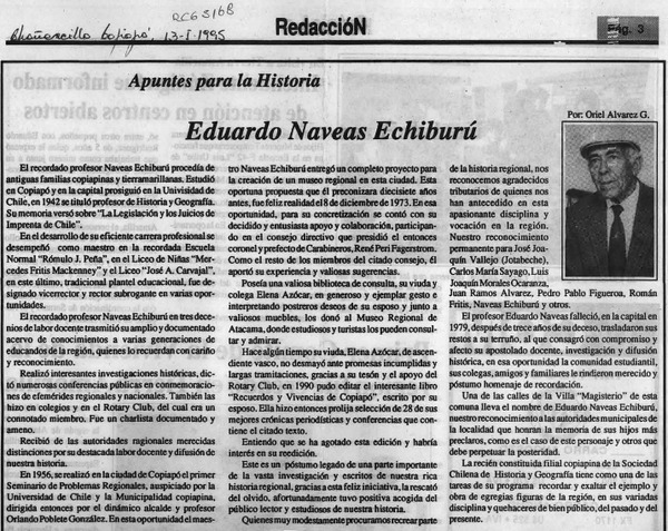 Eduardo Naveas Echiburú  [artículo] Oriel Alvarez G.