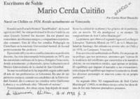 Mario Cerda Cuitiño  [artículo] Carlos René Ibacache.