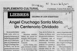 Angel Cruchaga Santa María, un centenario olvidado  [artículo] León Ocqueteaux.