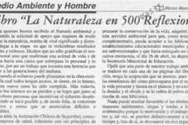 Libro "La naturaleza en 500 reflexiones"  [artículo] Héctor Martínez Pavéz.